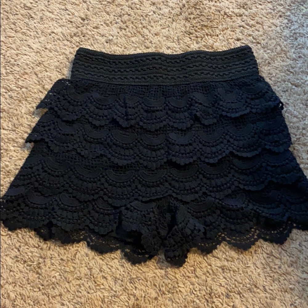 super cute black lace skort